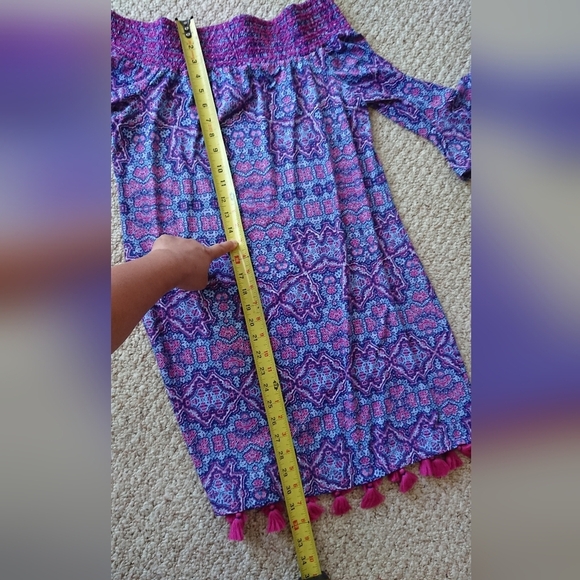 Cabana Life Carolina Off-The-Shoulder dress Elegant Purple Dress size M - Picture 13 of 13